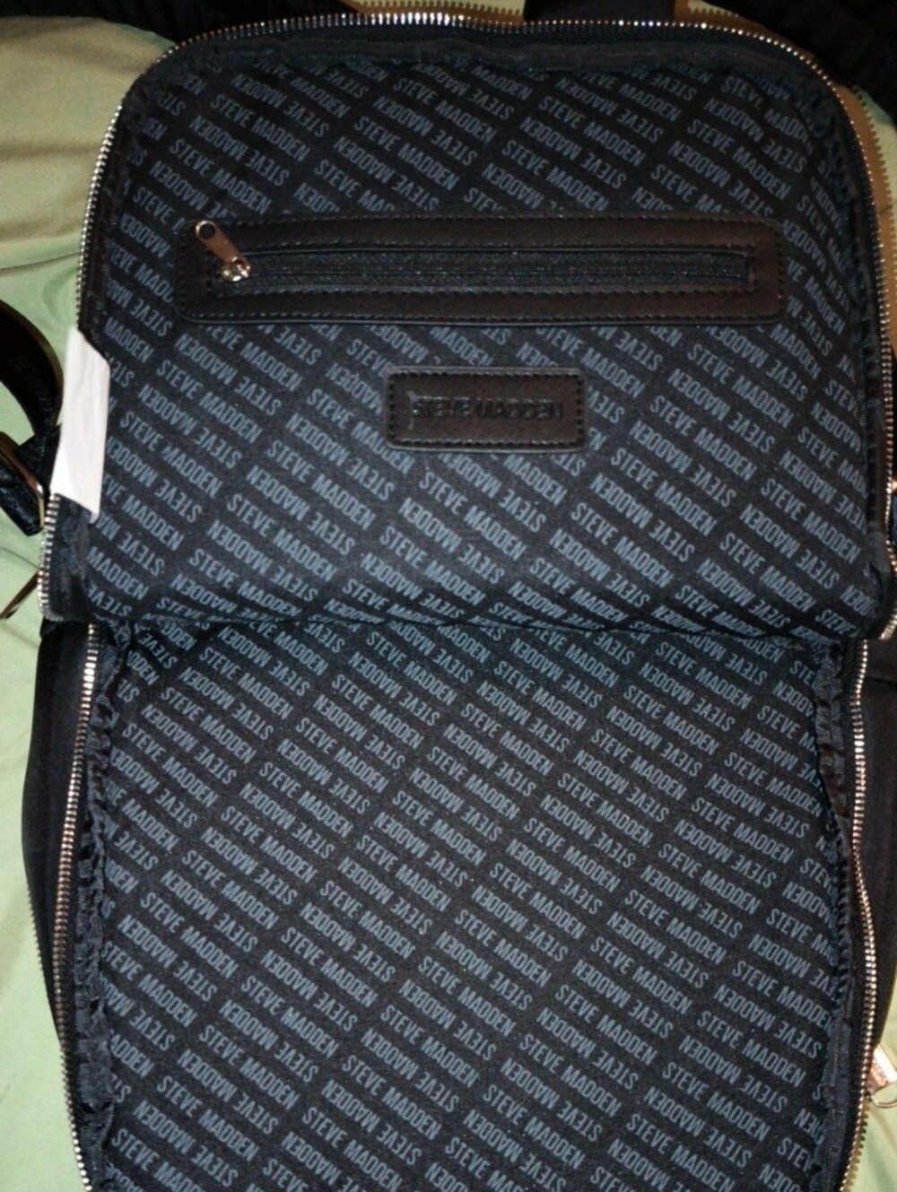 Black Steve Madden Quilted Backpack - Picture 6 of 16